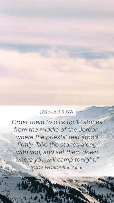 Joshua 4:3 GW Bible Verse Image
