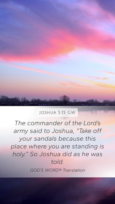 Joshua 5:15 GW Bible Verse Image