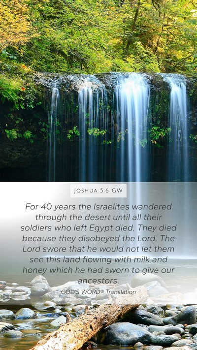 Joshua 5:6 GW Bible Verse Image