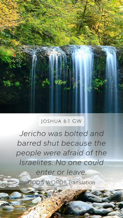 Joshua 6:1 GW Bible Verse Image