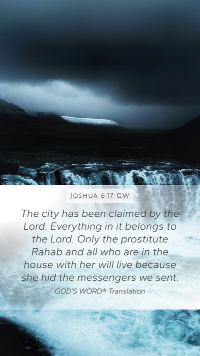 Joshua 6:17 GW Bible Verse Image