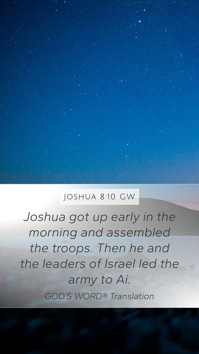Joshua 8:10 GW Bible Verse Image