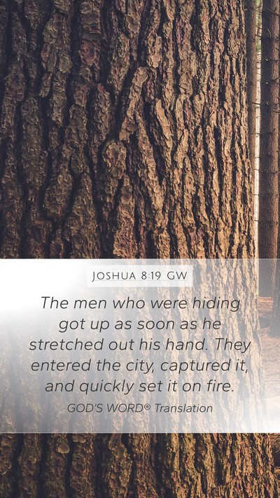 Joshua 8:19 GW Bible Verse Image