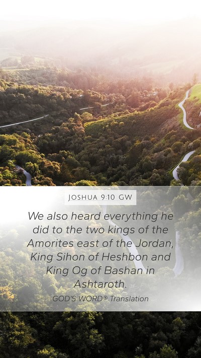Joshua 9:10 GW Bible Verse Image