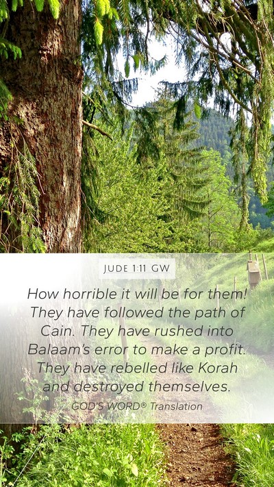 Jude 1:11 GW Bible Verse Image