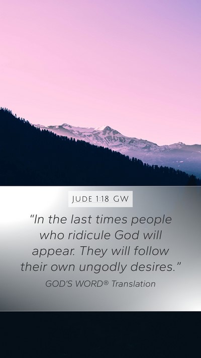 Jude 1:18 GW Bible Verse Image