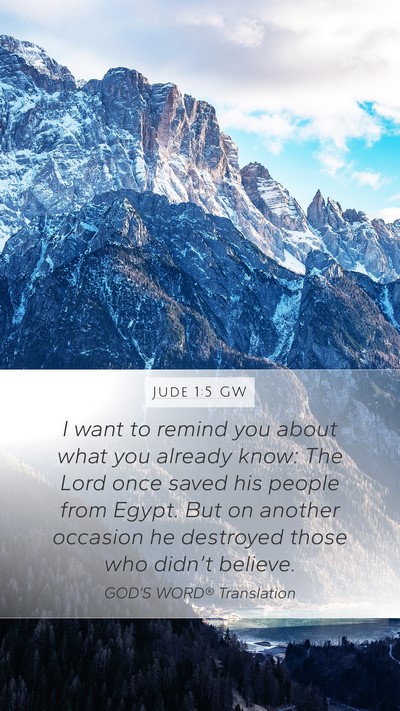 Jude 1:5 GW Bible Verse Image