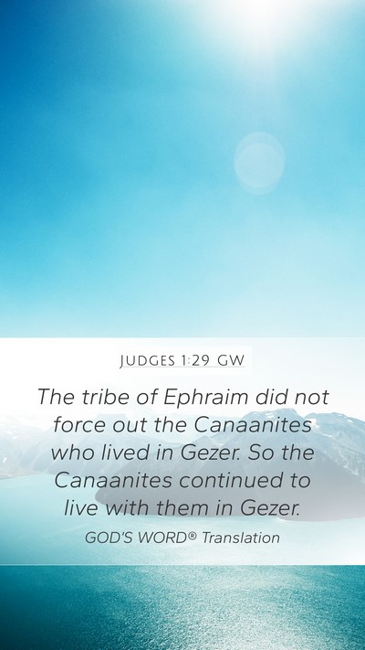 Judges 1:29 GW Bible Verse Image