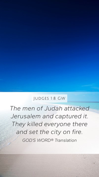Judges 1:8 GW Bible Verse Image