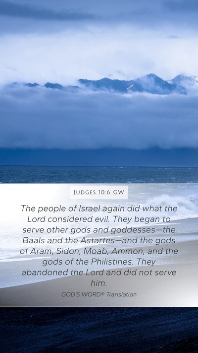 Judges 10:6 GW Bible Verse Image