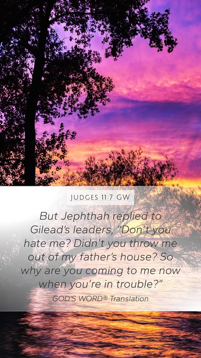 Judges 11:7 GW Bible Verse Image
