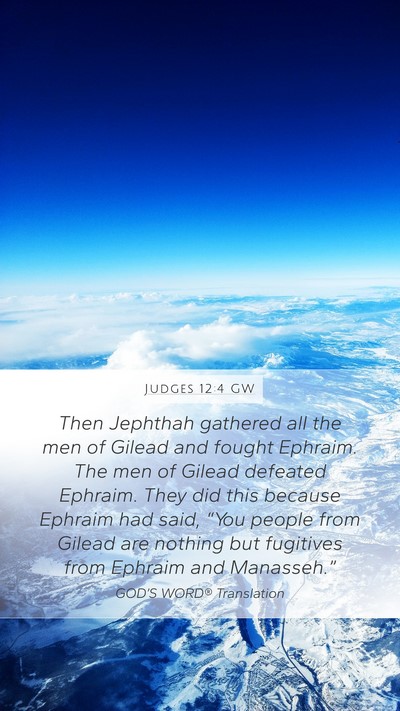 Judges 12:4 GW Bible Verse Image
