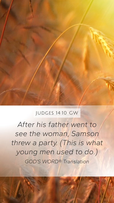 Judges 14:10 GW Bible Verse Image