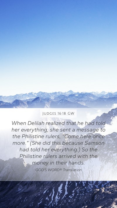 Judges 16:18 GW Bible Verse Image