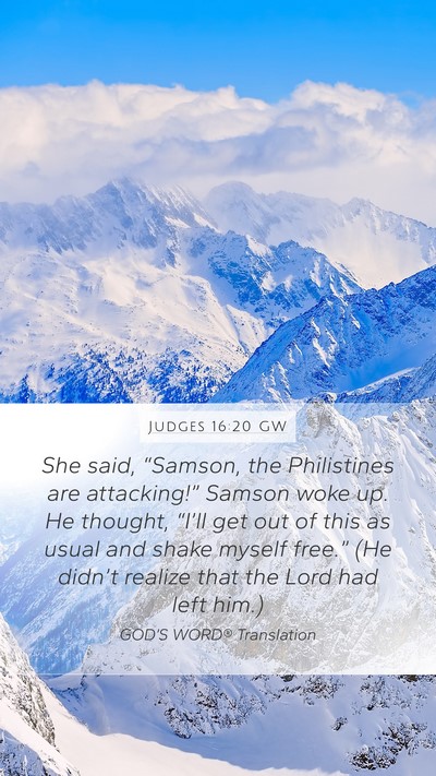 Judges 16:20 GW Bible Verse Image