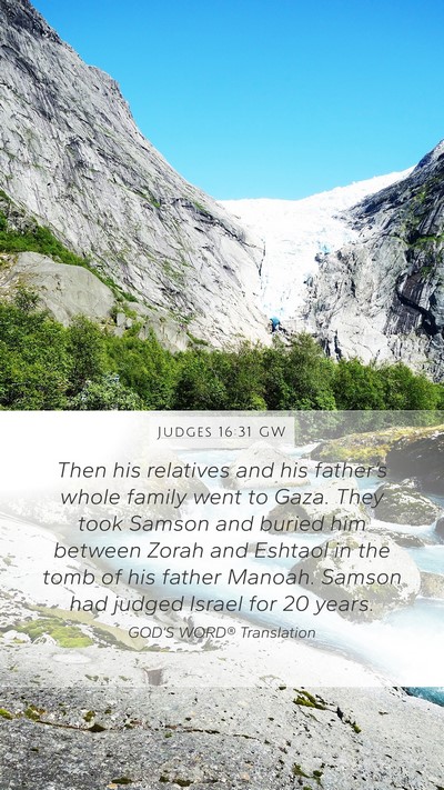 Judges 16:31 GW Bible Verse Image