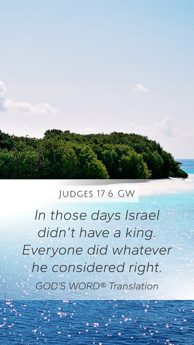 Judges 17:6 GW Bible Verse Image