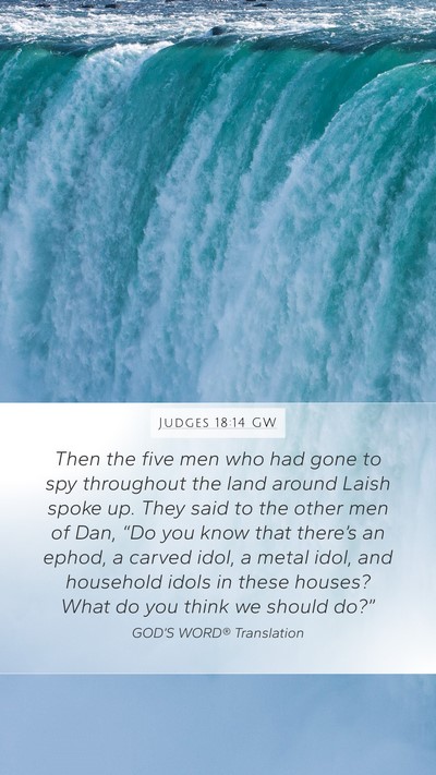Judges 18:14 GW Bible Verse Image