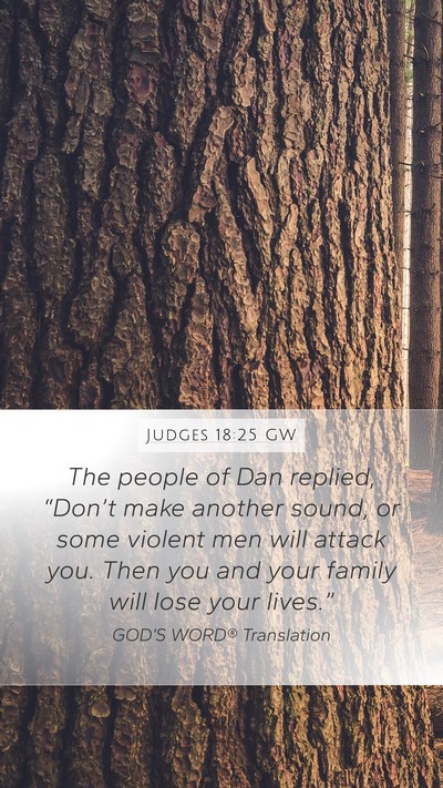 Judges 18:25 GW Bible Verse Image