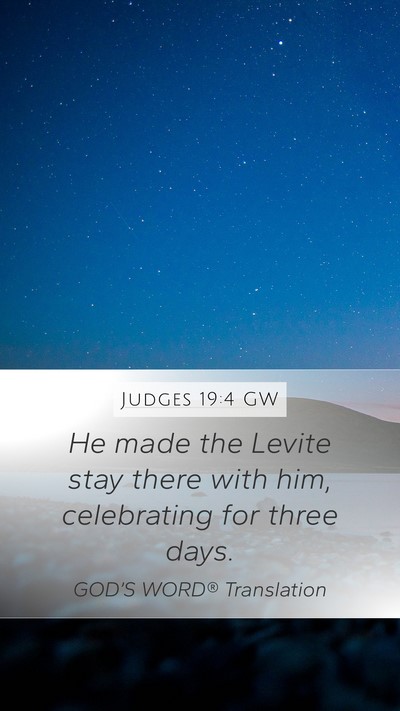 Judges 19:4 GW Bible Verse Image