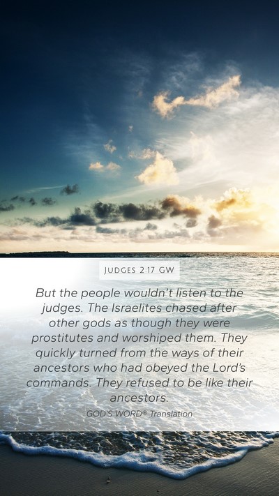 Judges 2:17 GW Bible Verse Image