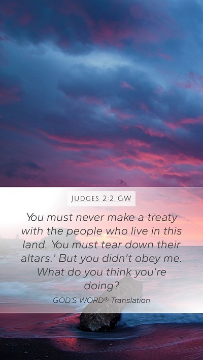 Judges 2:2 GW Bible Verse Image