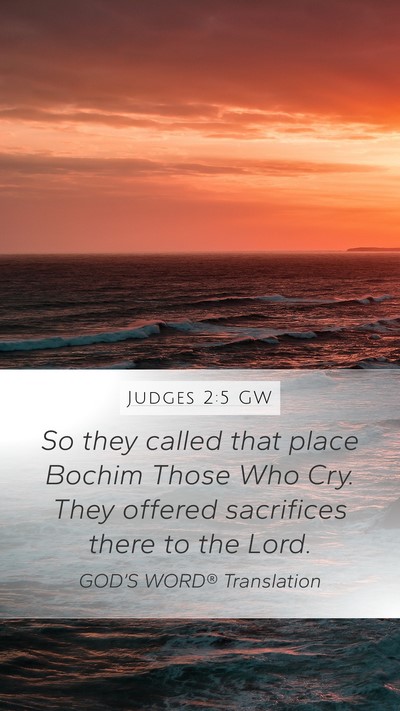 Judges 2:5 GW Bible Verse Image
