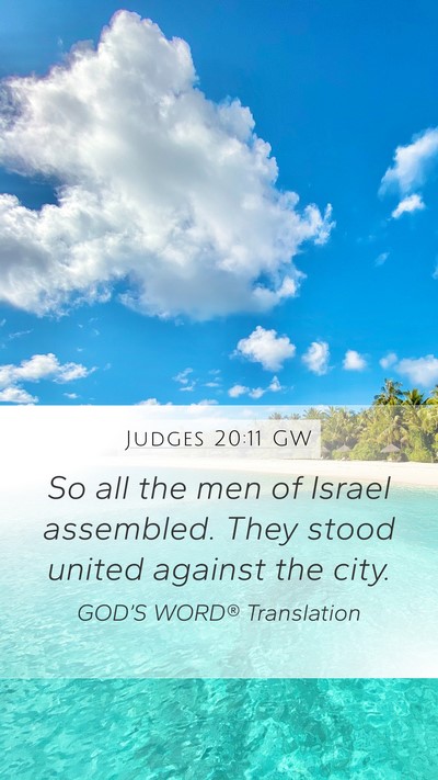 Judges 20:11 GW Bible Verse Image
