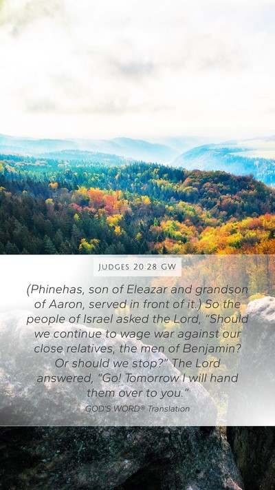 Judges 20:28 GW Bible Verse Image