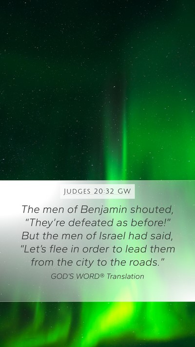 Judges 20:32 GW Bible Verse Image
