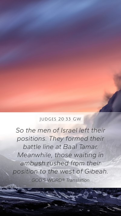 Judges 20:33 GW Bible Verse Image