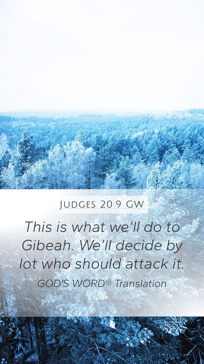Judges 20:9 GW Bible Verse Image