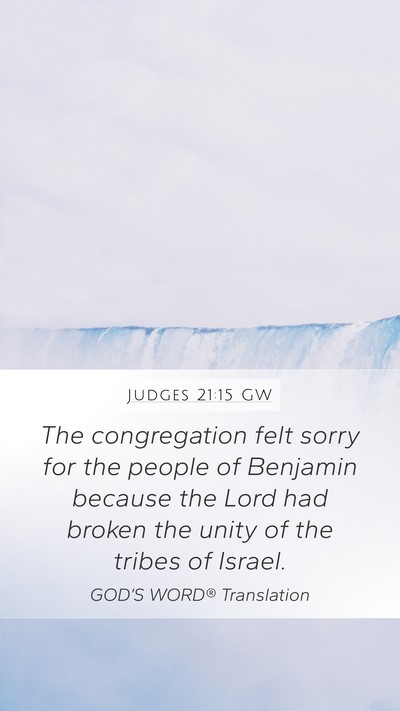 Judges 21:15 GW Bible Verse Image