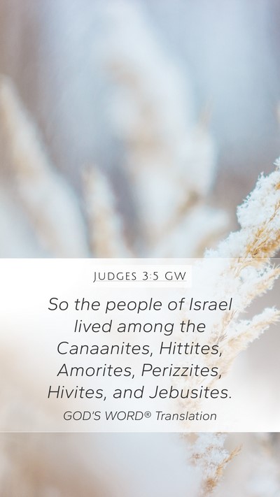 Judges 3:5 GW Bible Verse Image