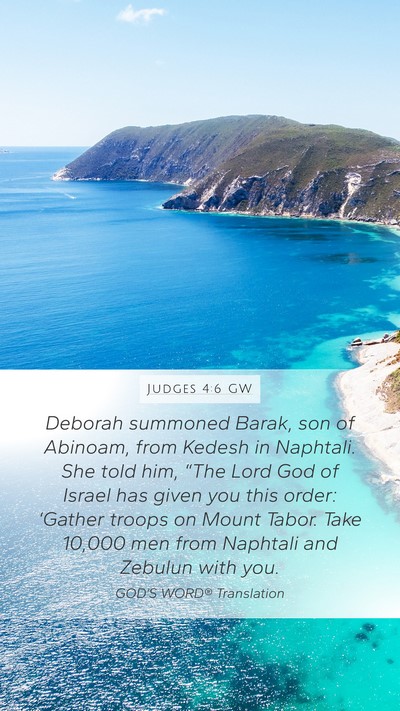 Judges 4:6 GW Bible Verse Image