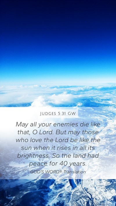Judges 5:31 GW Bible Verse Image