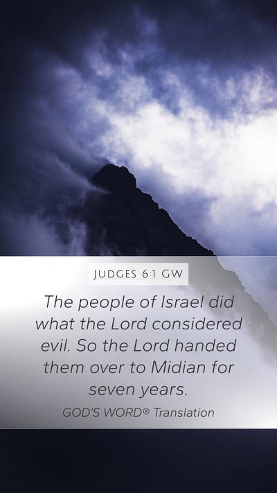 Judges 6:1 GW Bible Verse Image