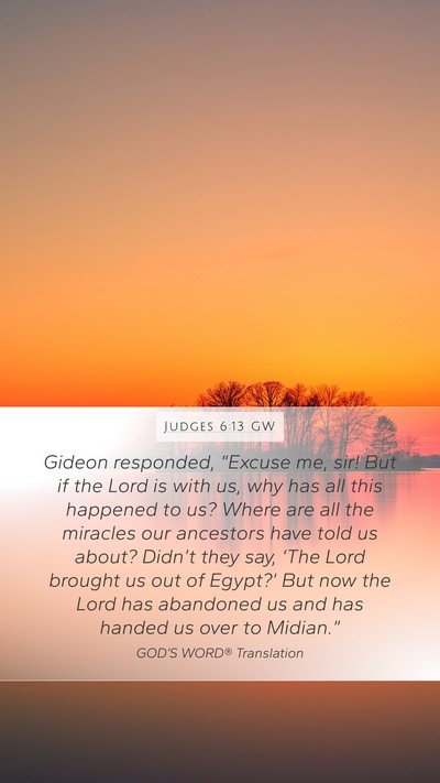 Judges 6:13 GW Bible Verse Image