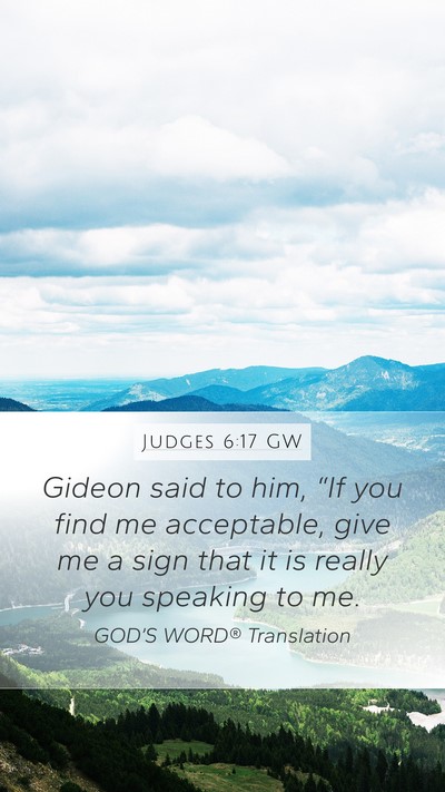Judges 6:17 GW Bible Verse Image