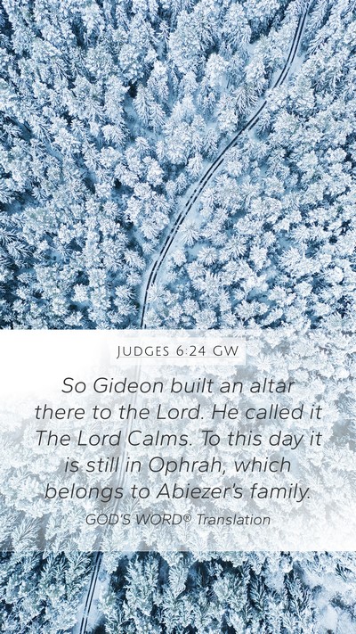 Judges 6:24 GW Bible Verse Image