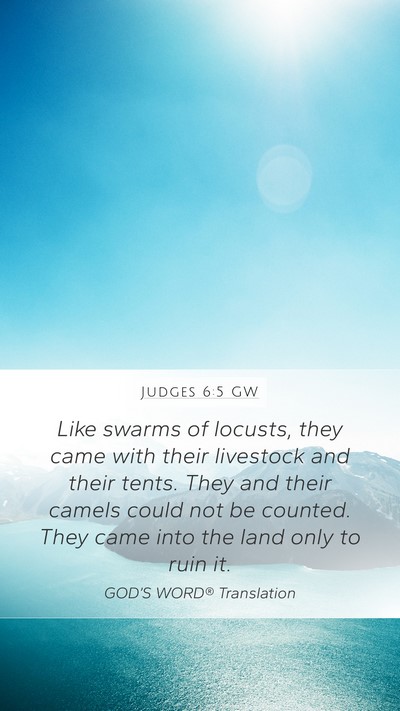 Judges 6:5 GW Bible Verse Image