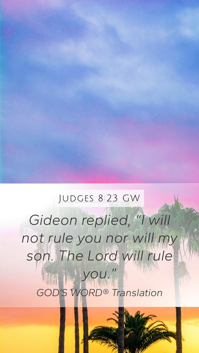 Judges 8:23 GW Bible Verse Image