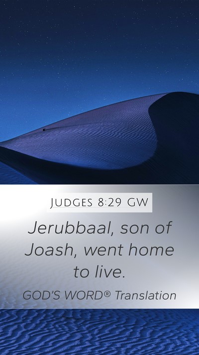 Judges 8:29 GW Bible Verse Image