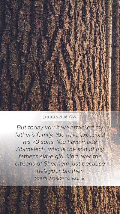 Judges 9:18 GW Bible Verse Image