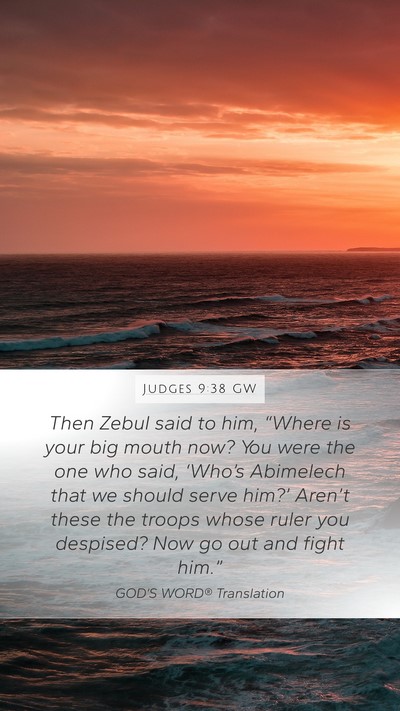 Judges 9:38 GW Bible Verse Image