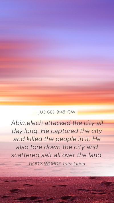 Judges 9:45 GW Bible Verse Image