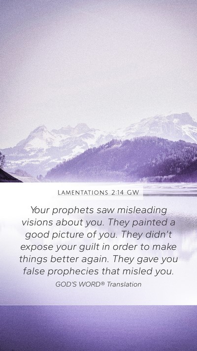 Lamentations 2:14 GW Bible Verse Image