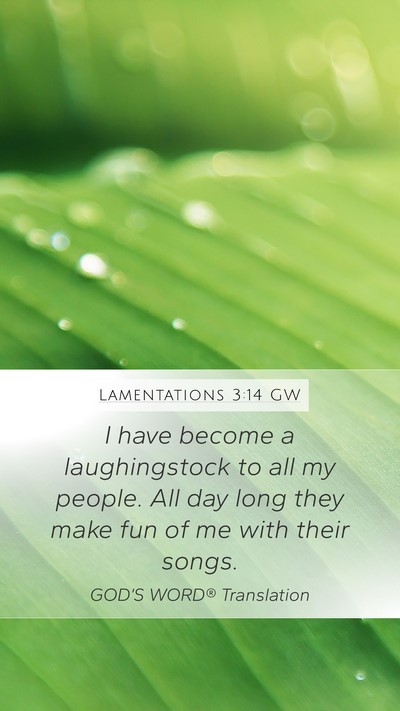 Lamentations 3:14 GW Bible Verse Image