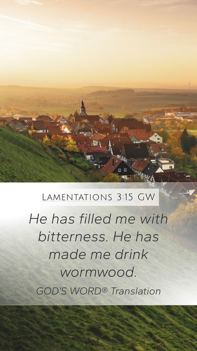 Lamentations 3:15 GW Bible Verse Image