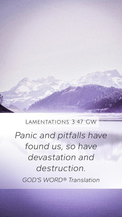 Lamentations 3:47 GW Bible Verse Image